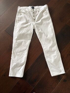 J. Crew White High-Rise Vintage Straight Jeans size 31